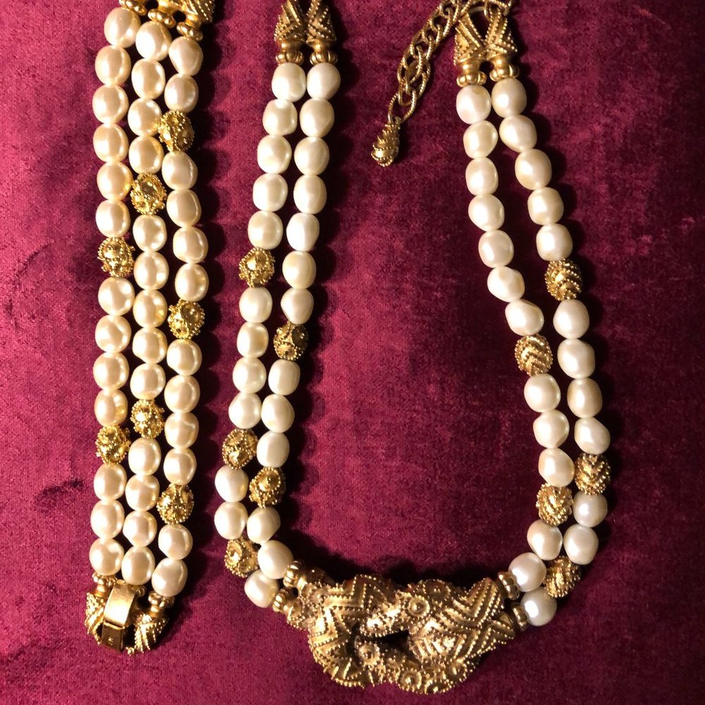 Necklace and Bracelet(Pearl)
